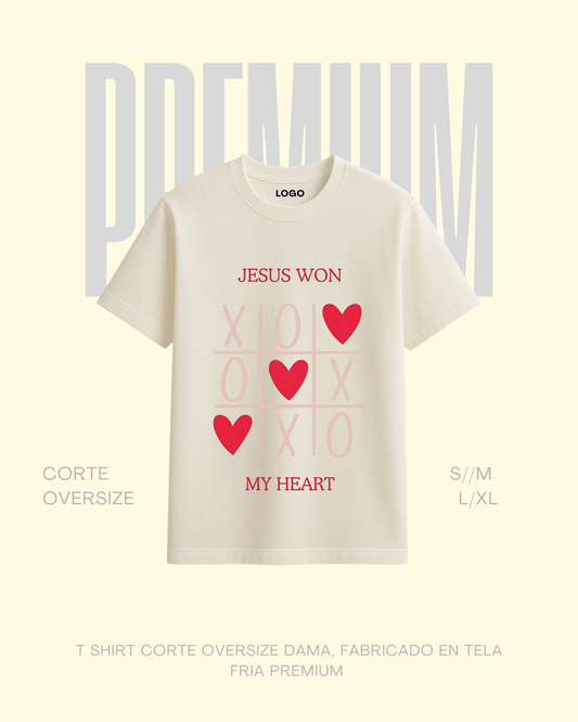 T-shirt premium Jesus Won My Heart