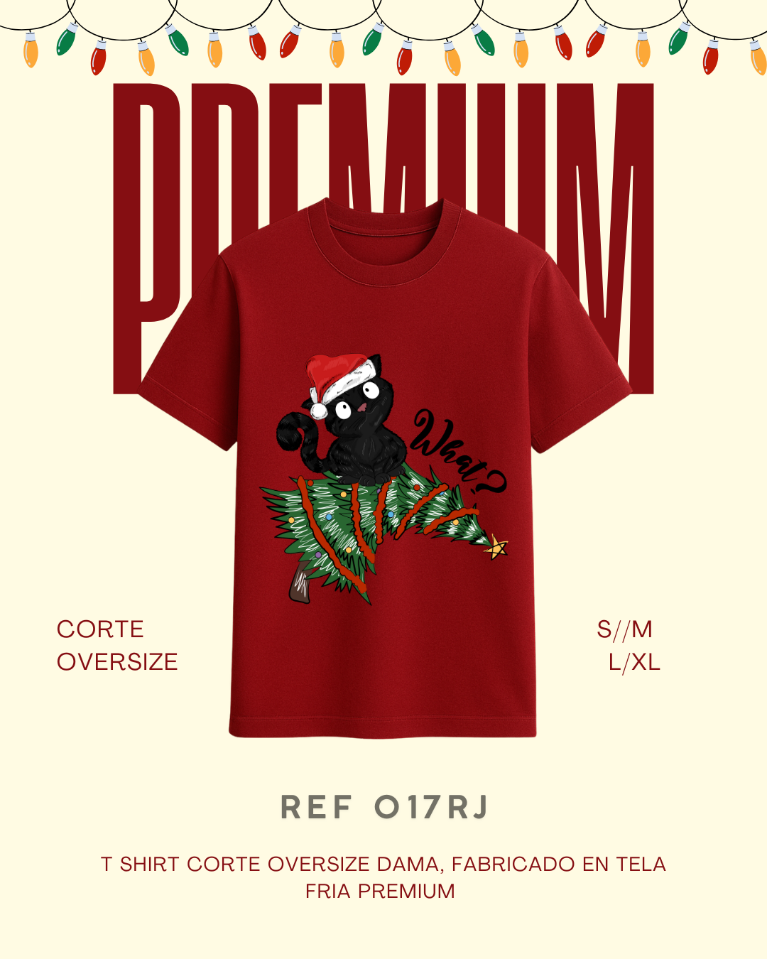 T-shirt navidad gato