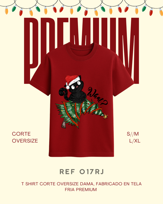 T-shirt navidad gato