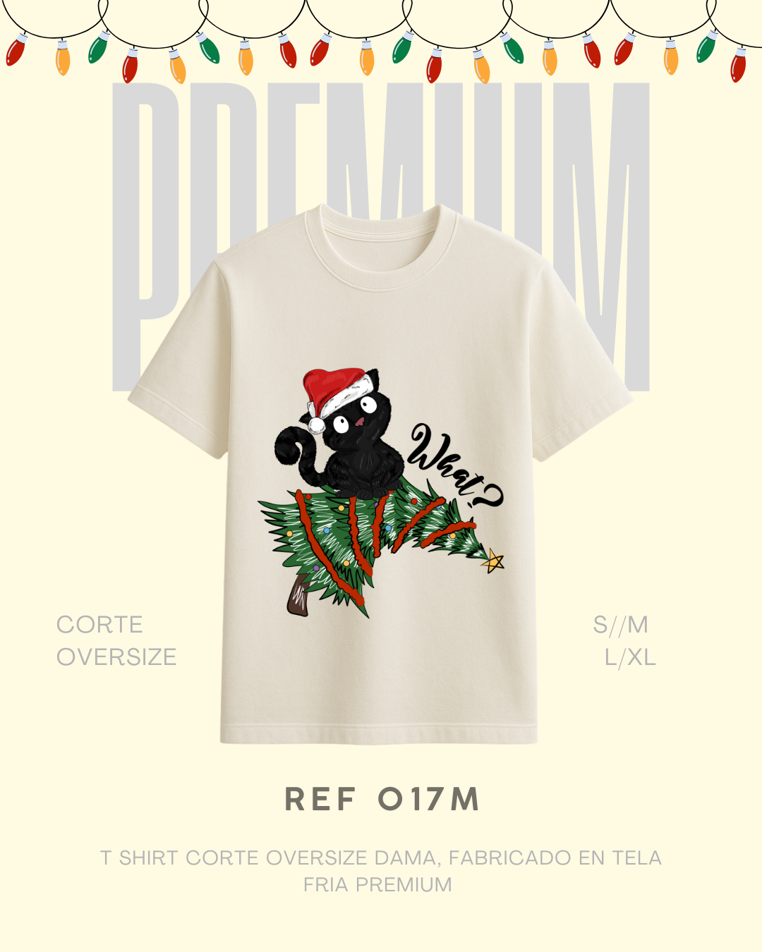 T-shirt navidad gato