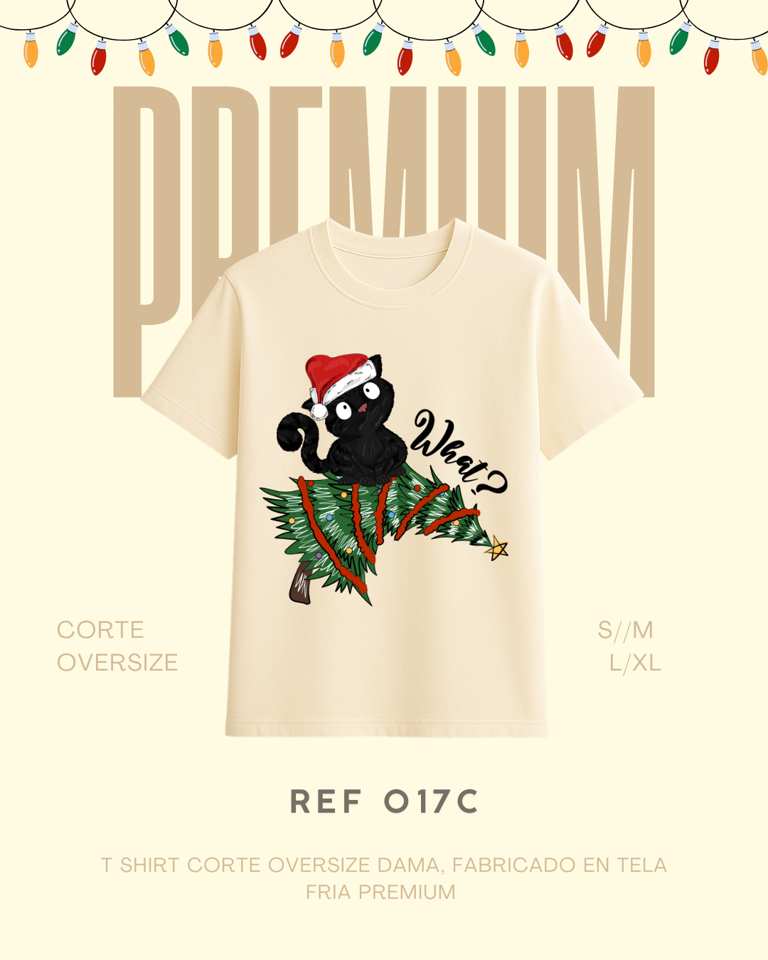 T-shirt navidad gato