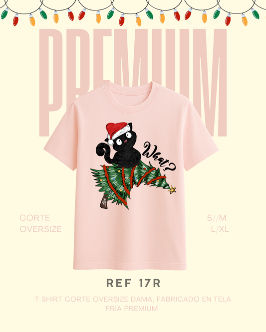 T-shirt navidad gato