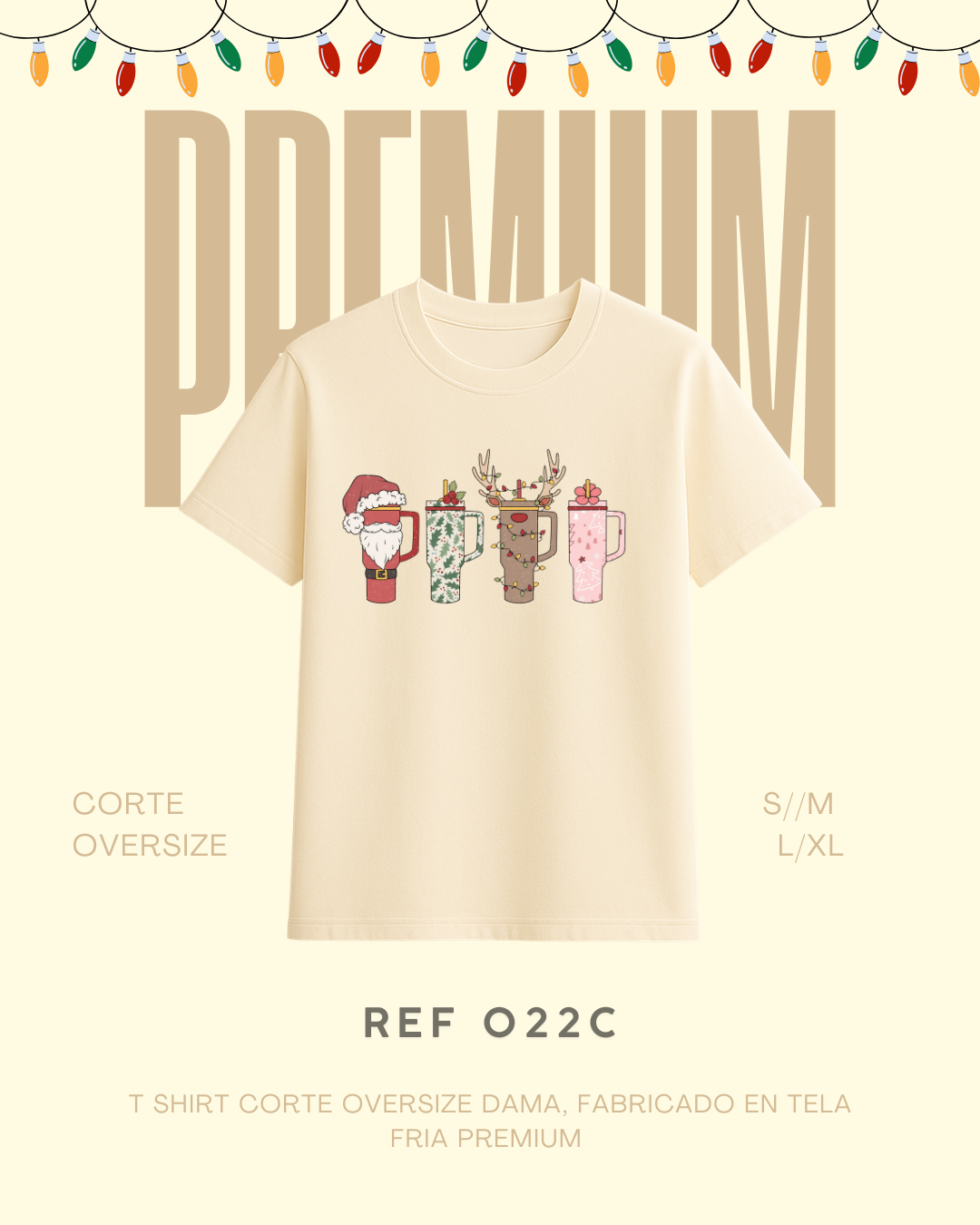 T-shirt navidad vasos