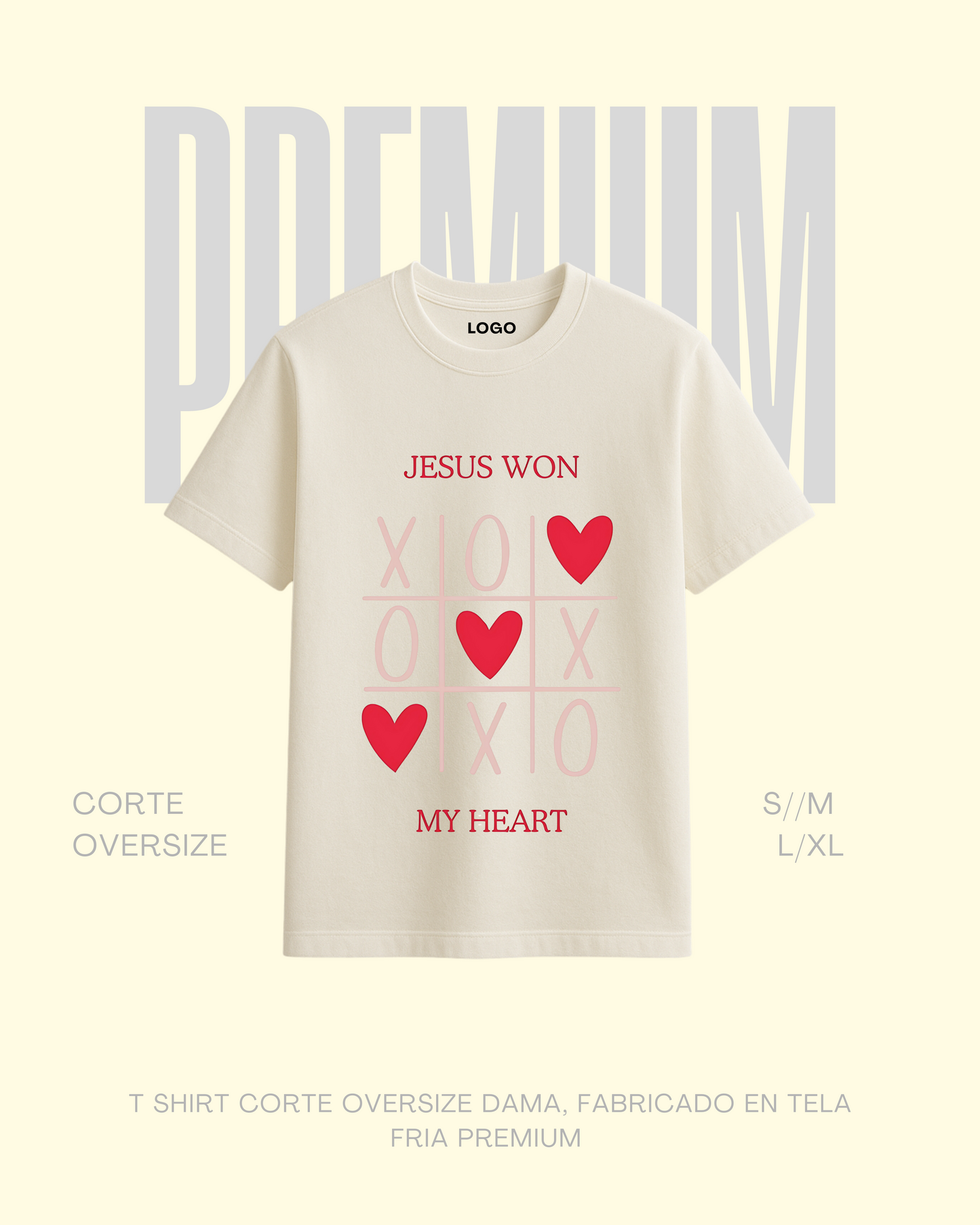 T-shirt premium Jesus Won My Heart