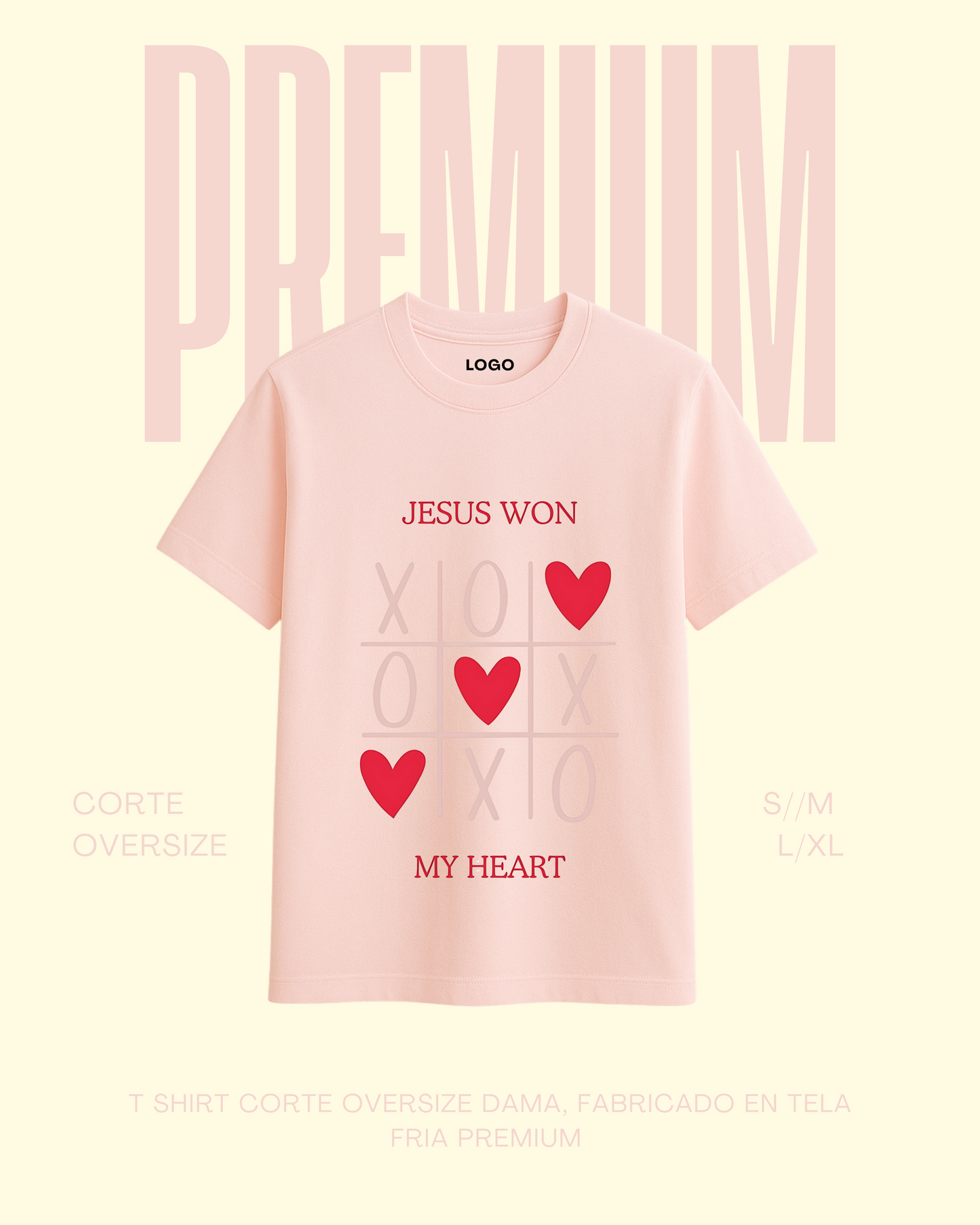 T-shirt premium Jesus Won My Heart