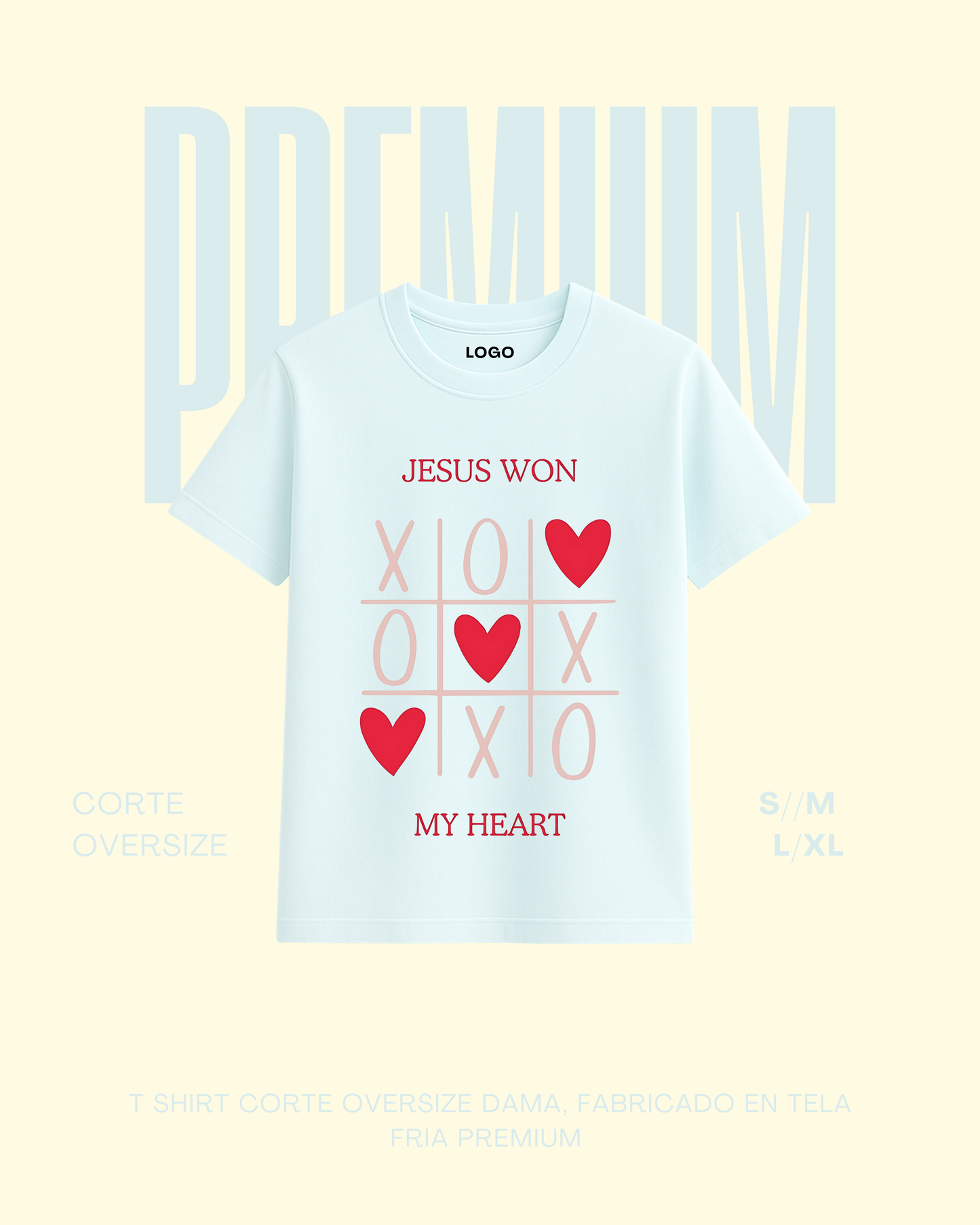 T-shirt premium Jesus Won My Heart