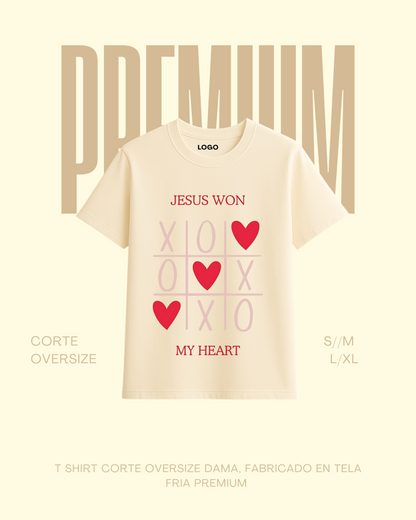 T-shirt premium Jesus Won My Heart