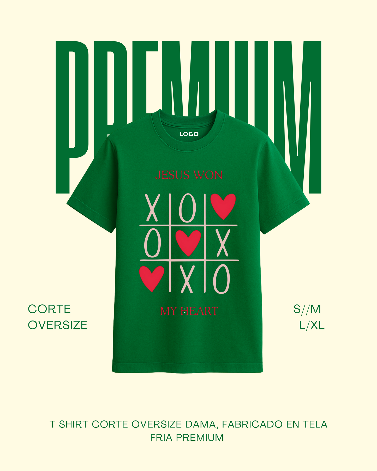 T-shirt premium Jesus Won My Heart