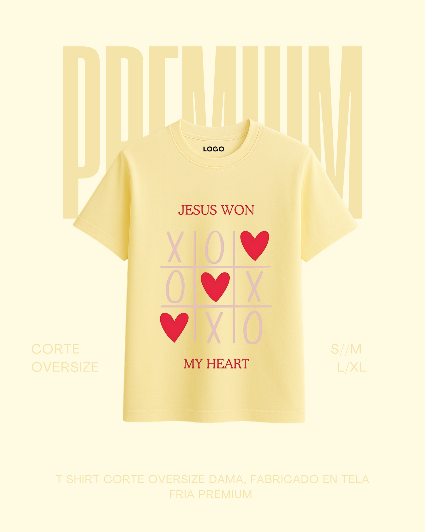 T-shirt premium Jesus Won My Heart