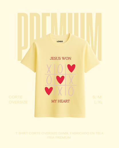 T-shirt premium Jesus Won My Heart