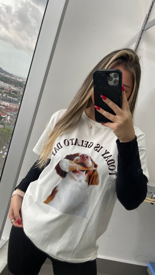 T SHIRT TODAY IS GELATO DAY